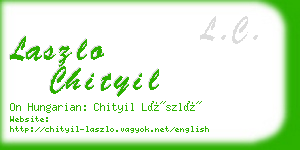 laszlo chityil business card